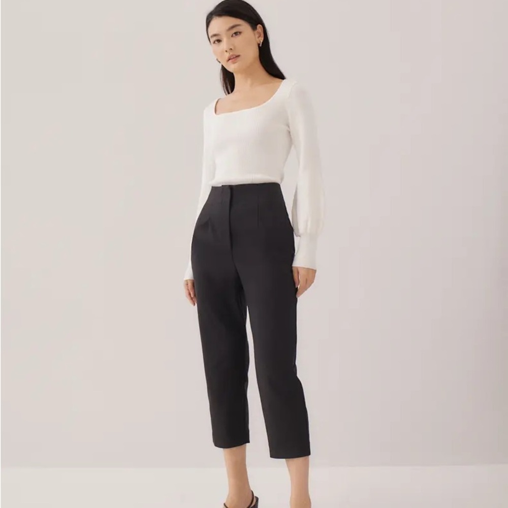Love Bonito Roxanne Cotton Tailored Peg Leg Pants